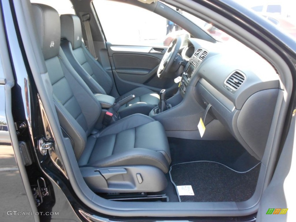 R Titan Black Leather Interior 2012 Volkswagen Golf R 4 Door 4Motion Photo #64070828