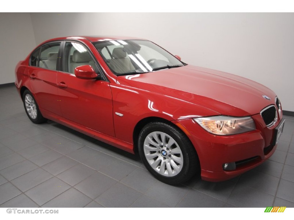 2009 3 Series 328i Sedan - Crimson Red / Oyster Dakota Leather photo #8