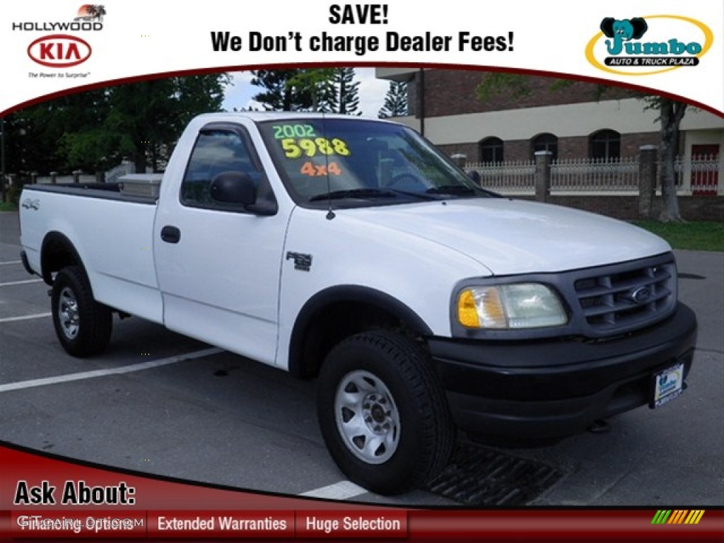 2002 F150 XL Regular Cab 4x4 - Oxford White / Medium Graphite photo #1