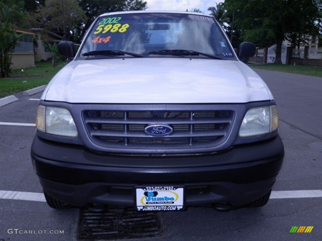 2002 F150 XL Regular Cab 4x4 - Oxford White / Medium Graphite photo #3