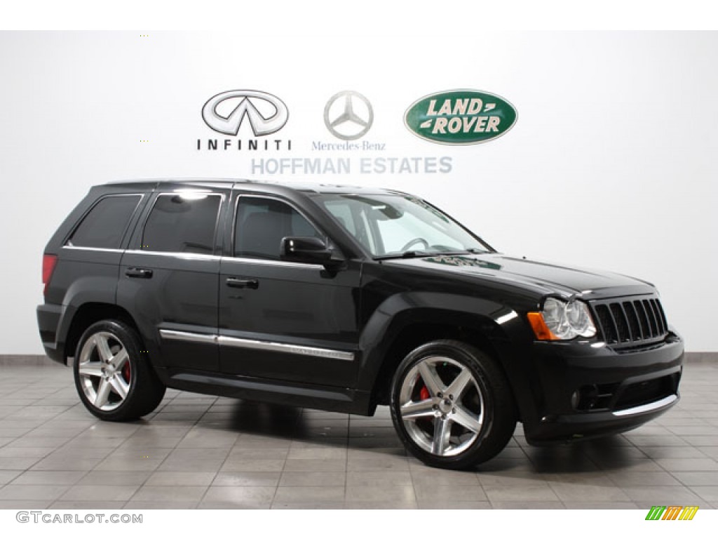 2008 Grand Cherokee SRT8 4x4 - Black / Dark Slate Gray photo #1