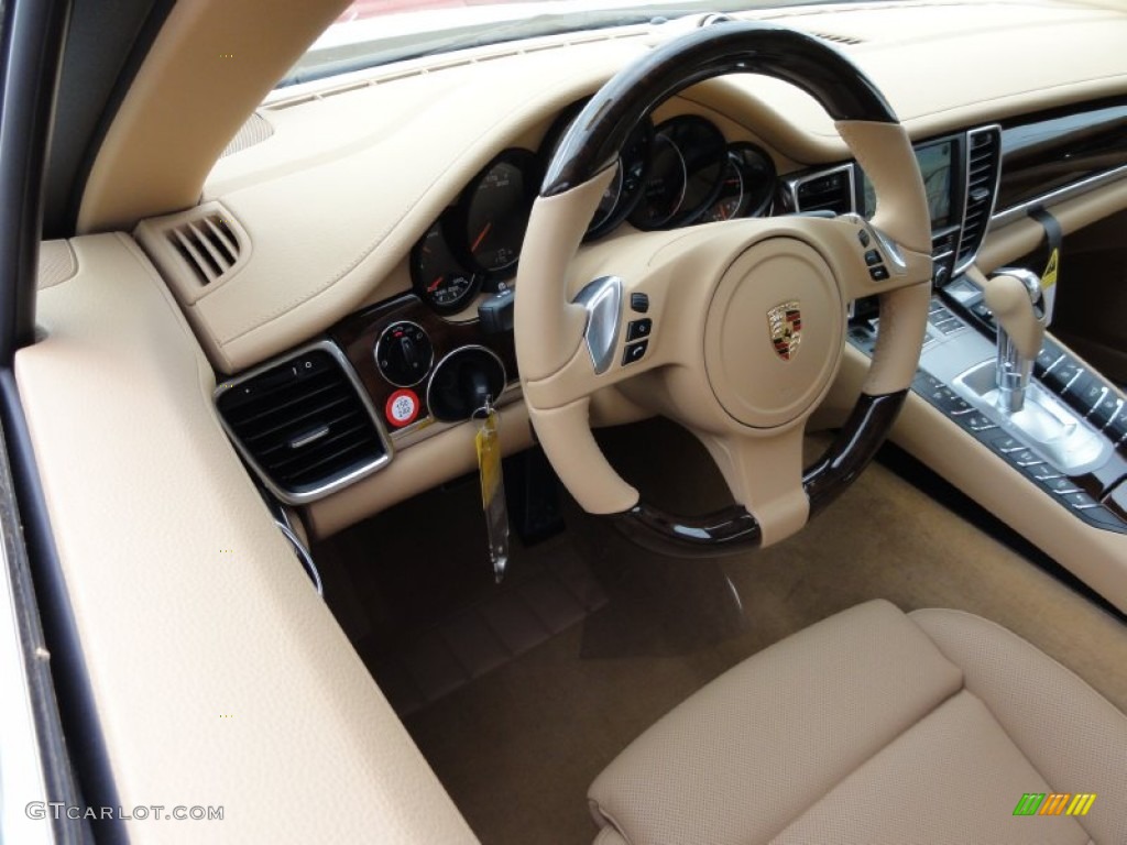 Luxor Beige Interior 2012 Porsche Panamera S Hybrid Photo #64074879