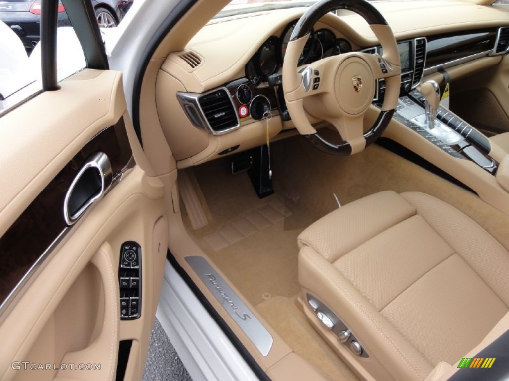 Luxor Beige Interior 2012 Porsche Panamera S Hybrid Photo #64074887