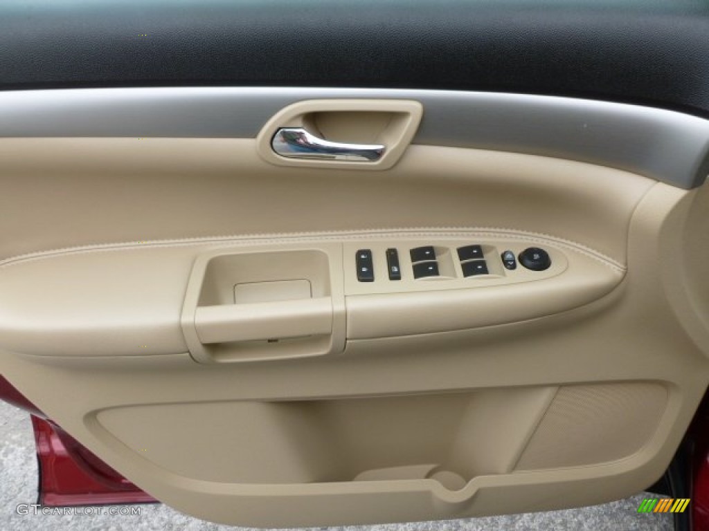2010 Saturn Outlook XE AWD Tan Door Panel Photo #64077424