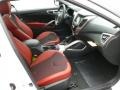 Black/Red 2012 Hyundai Veloster Standard Veloster Model Interior Color