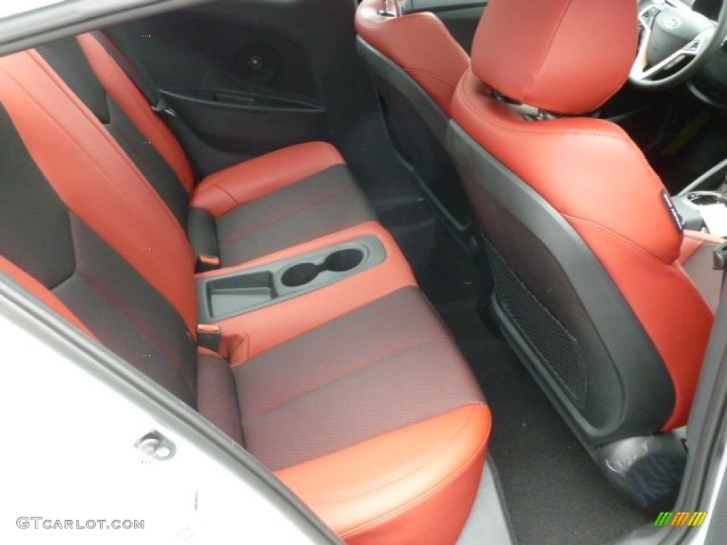 Black/Red Interior 2012 Hyundai Veloster Standard Veloster Model Photo #64078471
