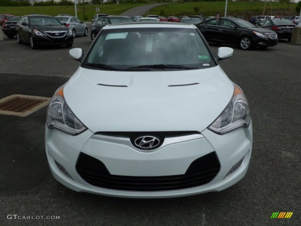 2012 Veloster  - Century White / Black/Red photo #2