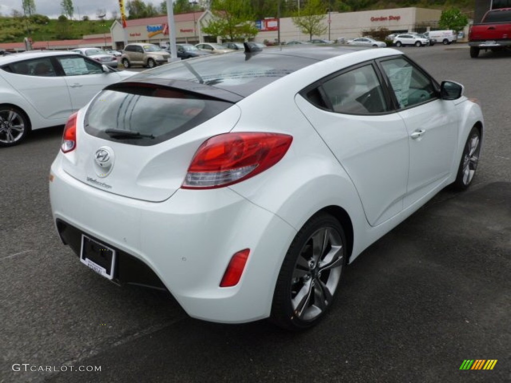 2012 Veloster  - Century White / Black/Red photo #7