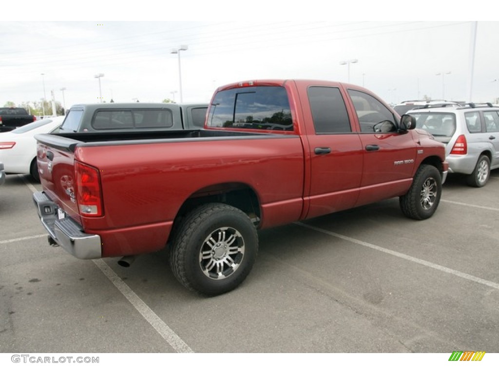 2006 Ram 1500 SLT Quad Cab 4x4 - Inferno Red Crystal Pearl / Medium Slate Gray photo #2