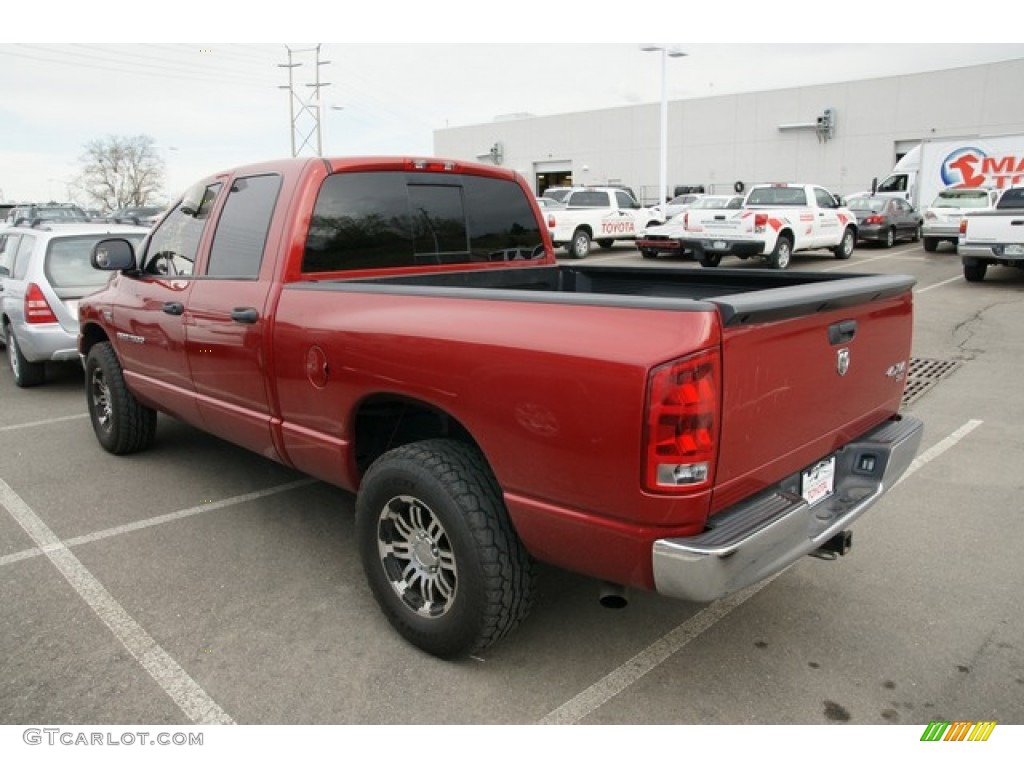 2006 Ram 1500 SLT Quad Cab 4x4 - Inferno Red Crystal Pearl / Medium Slate Gray photo #3