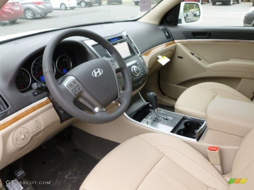 Beige Interior 2012 Hyundai Veracruz Limited AWD Photo #64079028