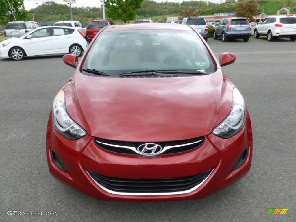 2012 Elantra GLS - Red Allure / Beige photo #2
