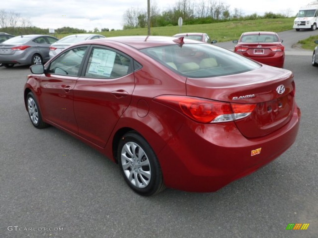 2012 Elantra GLS - Red Allure / Beige photo #5