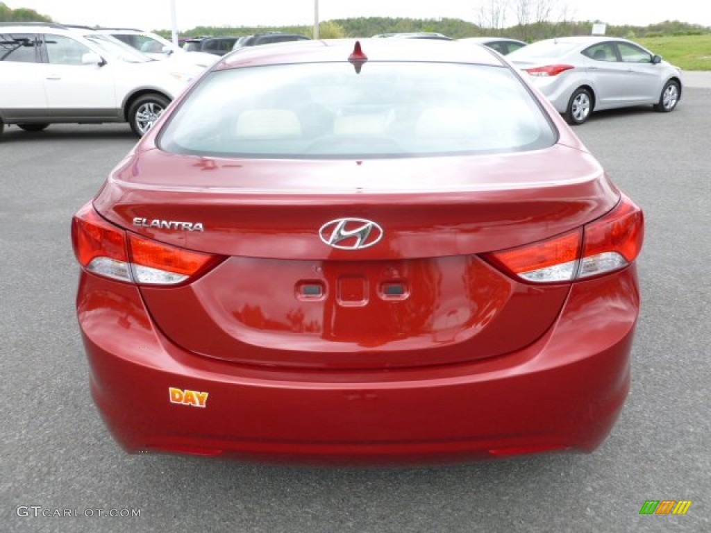 2012 Elantra GLS - Red Allure / Beige photo #6