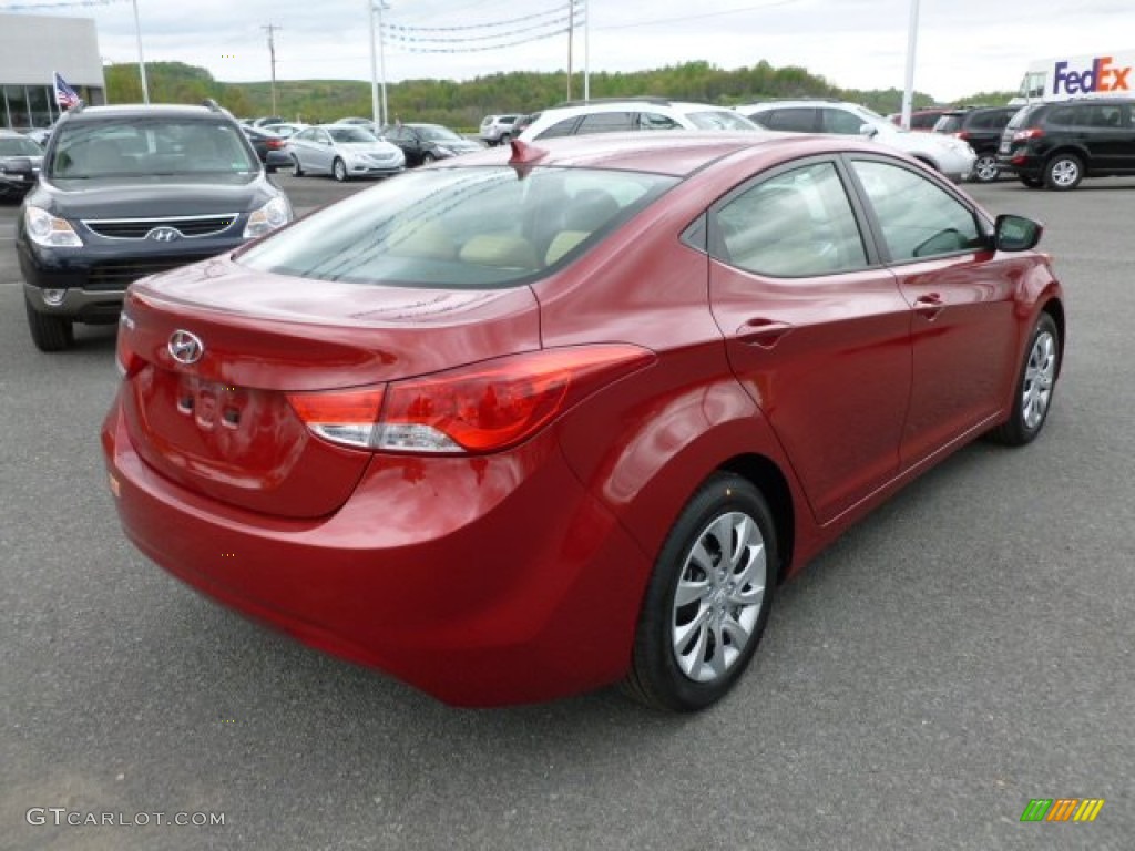 2012 Elantra GLS - Red Allure / Beige photo #7