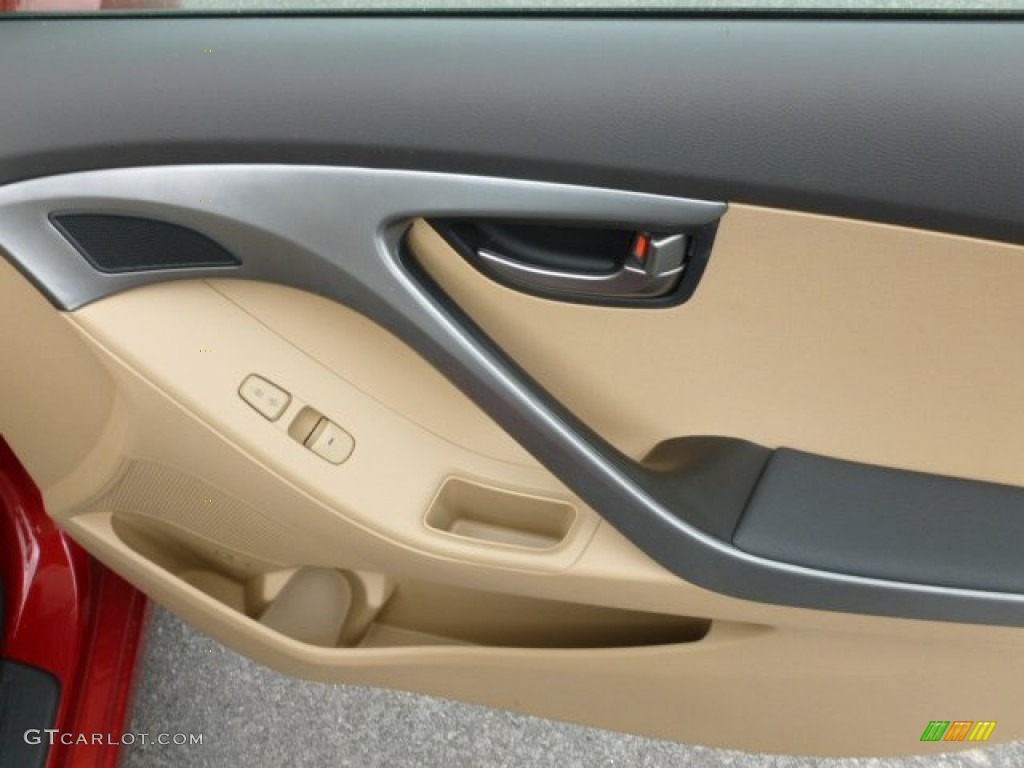 2012 Elantra GLS - Red Allure / Beige photo #11