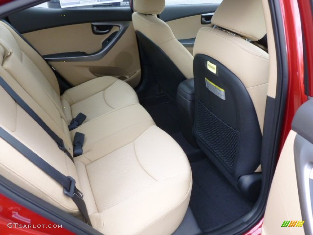 2012 Elantra GLS - Red Allure / Beige photo #12