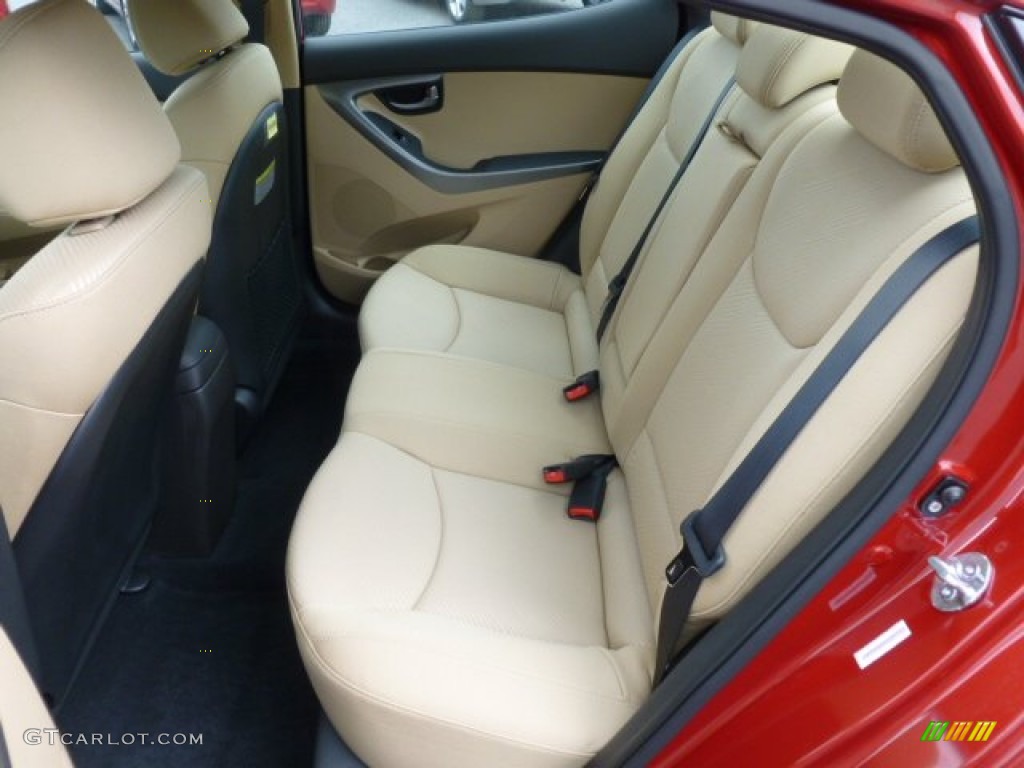 2012 Elantra GLS - Red Allure / Beige photo #13