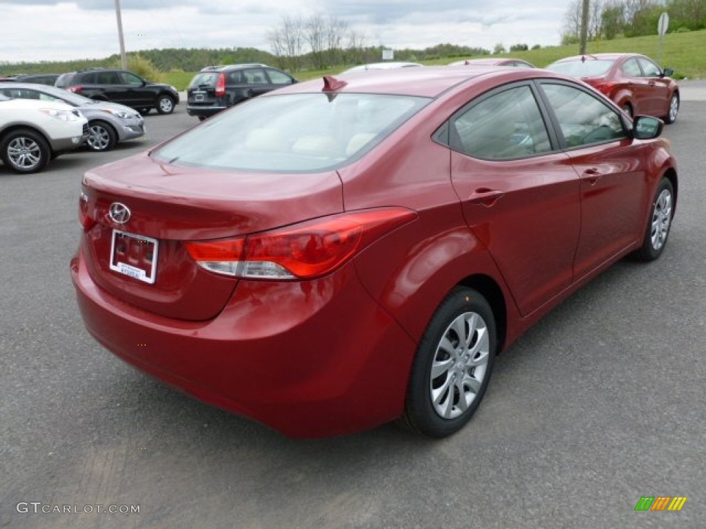 2012 Elantra GLS - Red Allure / Beige photo #7