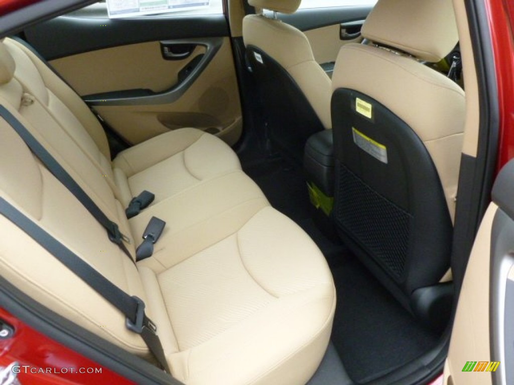 2012 Elantra GLS - Red Allure / Beige photo #12