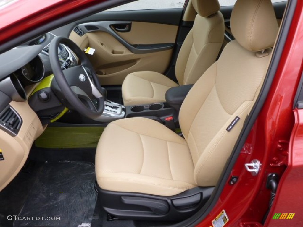 2012 Elantra GLS - Red Allure / Beige photo #15