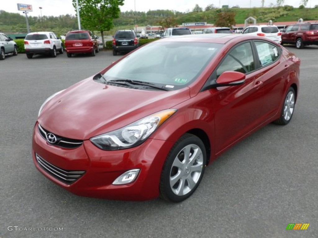 2012 Elantra Limited - Red Allure / Black photo #3