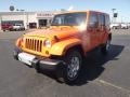 2012 Crush Orange Jeep Wrangler Unlimited Sahara 4x4  photo #1