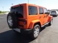 2012 Crush Orange Jeep Wrangler Unlimited Sahara 4x4  photo #5