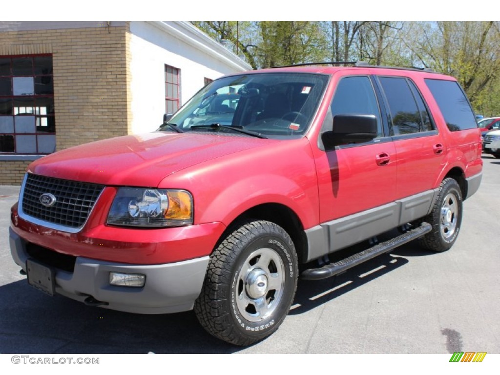 2003 Expedition XLT 4x4 - Laser Red Tinted Metallic / Flint Grey photo #1