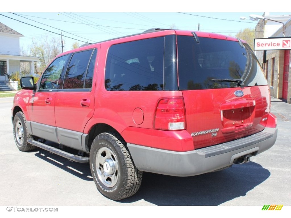 2003 Expedition XLT 4x4 - Laser Red Tinted Metallic / Flint Grey photo #2