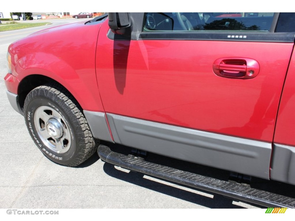 2003 Expedition XLT 4x4 - Laser Red Tinted Metallic / Flint Grey photo #11