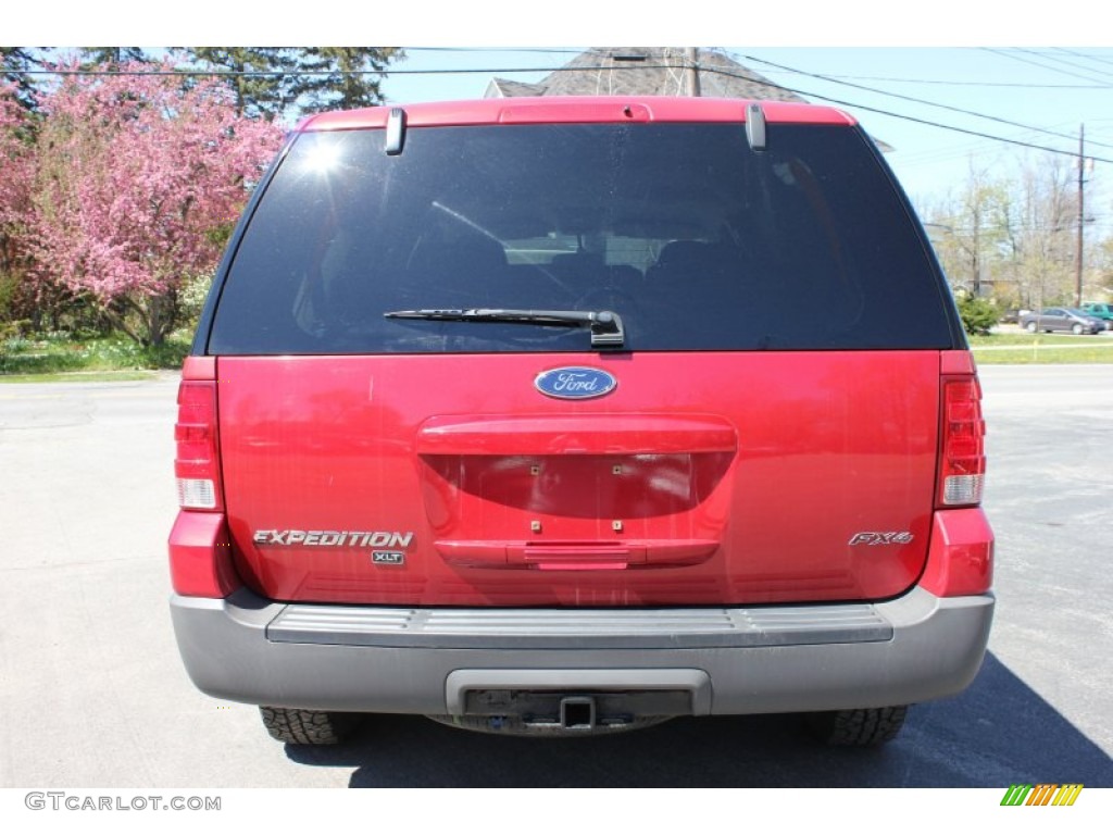 2003 Expedition XLT 4x4 - Laser Red Tinted Metallic / Flint Grey photo #13