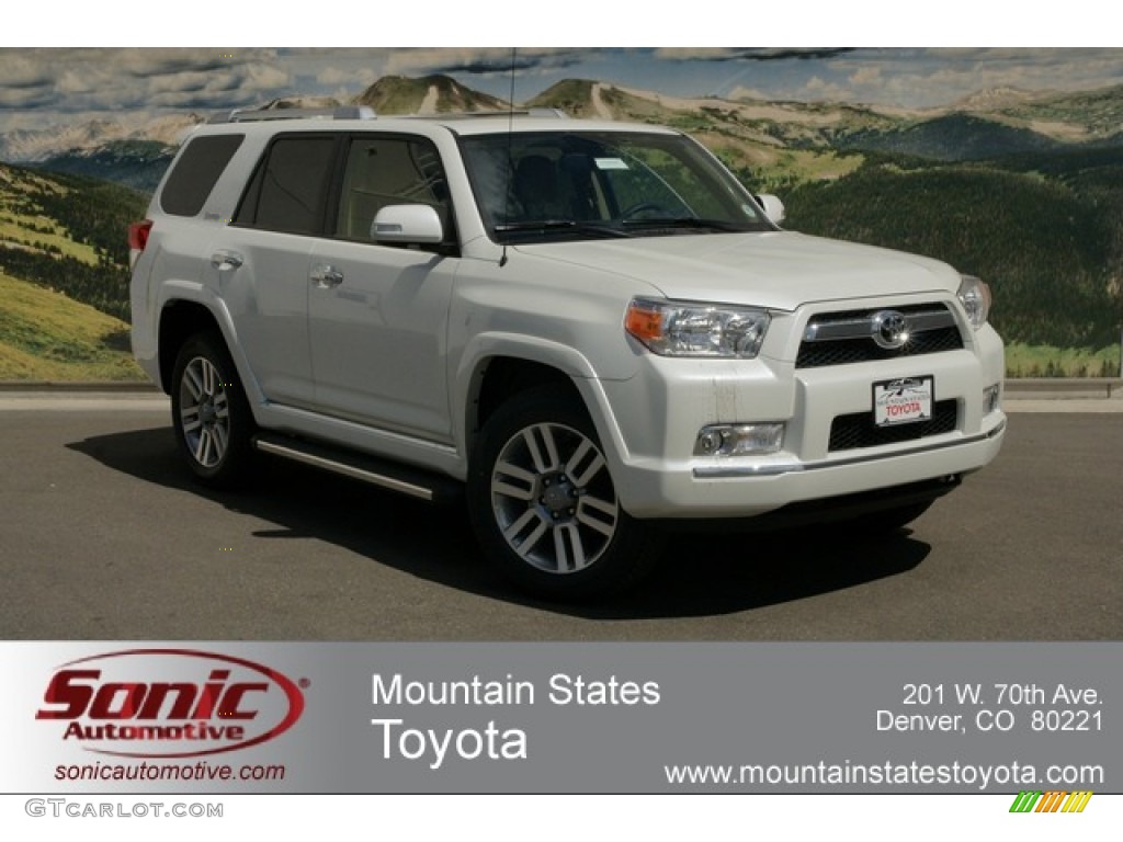 2012 4Runner Limited 4x4 - Blizzard White Pearl / Beige photo #1