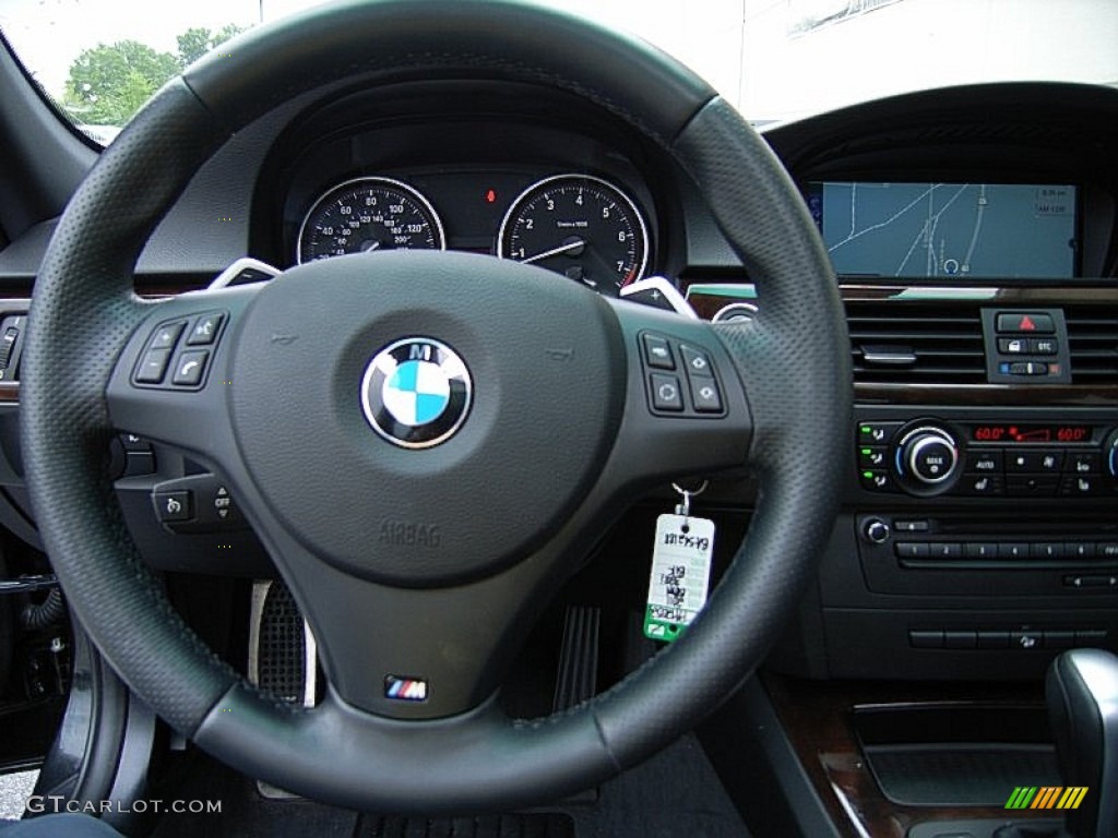 2011 BMW 3 Series 328i xDrive Sports Wagon Black Steering Wheel Photo #64084976