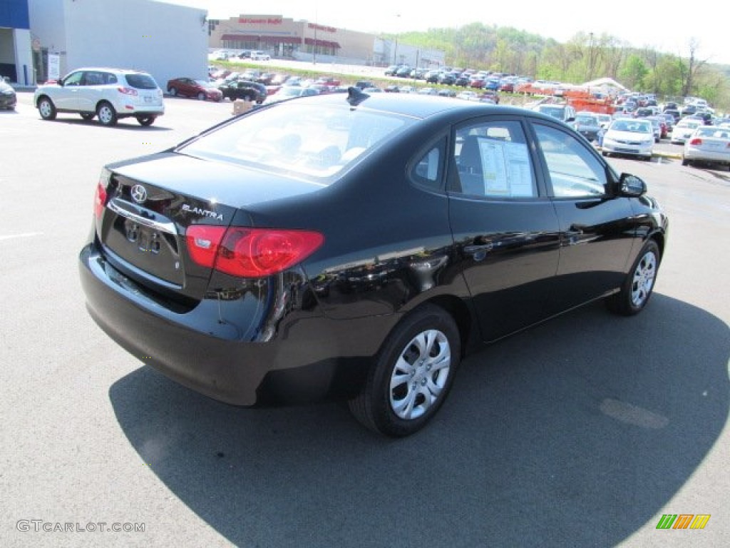 2010 Elantra GLS - Black Noir Pearl / Gray photo #9