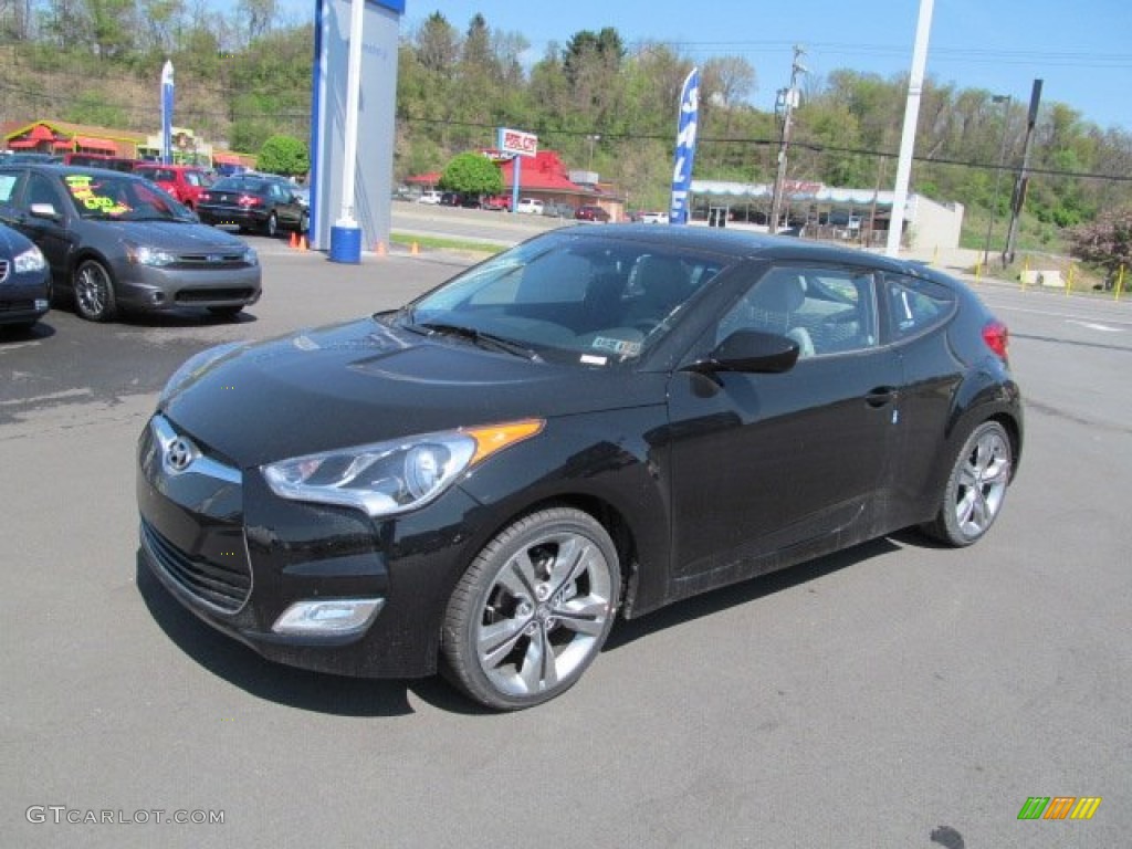 2012 Veloster  - Ultra Black / Gray photo #3