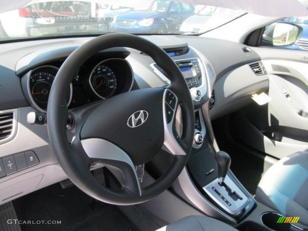2012 Hyundai Elantra GLS Gray Steering Wheel Photo #64086750
