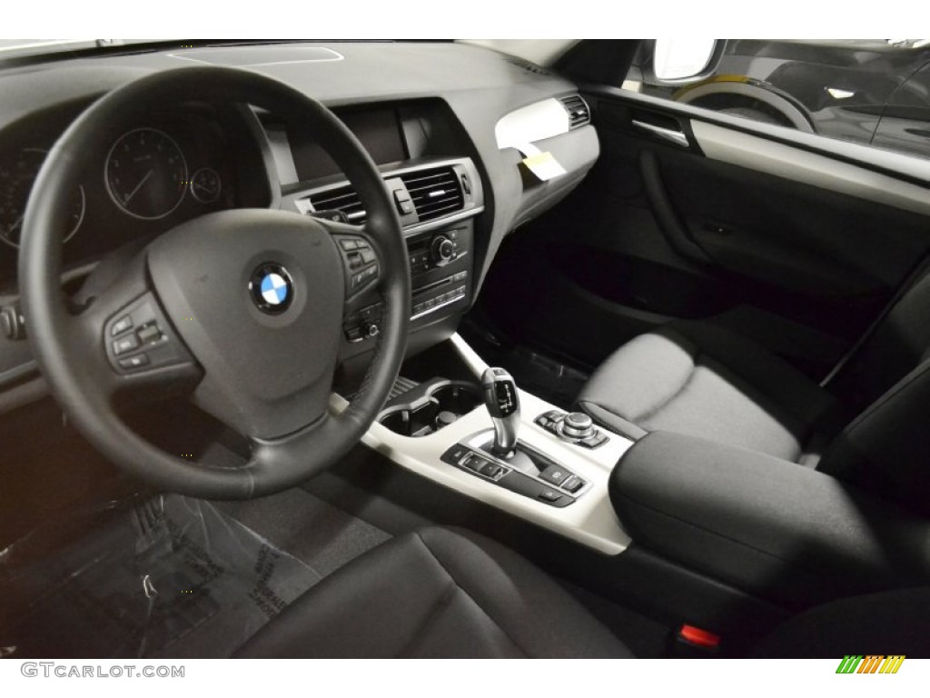 Black Interior 2013 BMW X3 xDrive 28i Photo #64090617