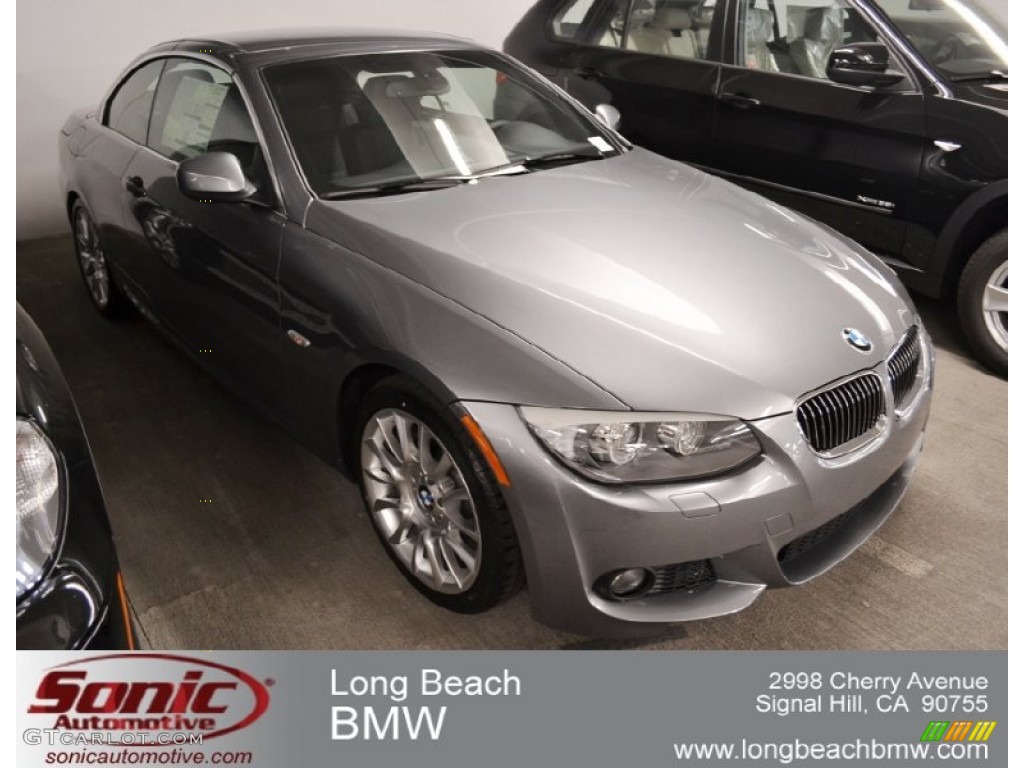 2012 3 Series 328i Convertible - Space Grey Metallic / Black photo #1