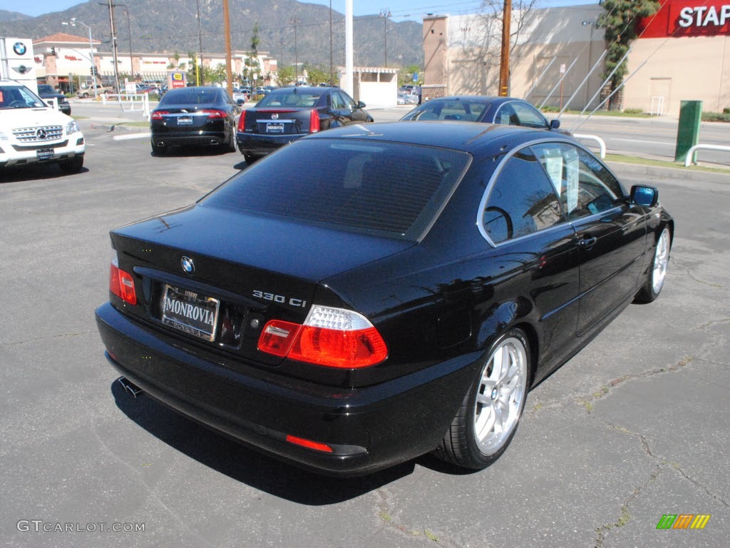 2004 3 Series 330i Coupe - Jet Black / Black photo #8