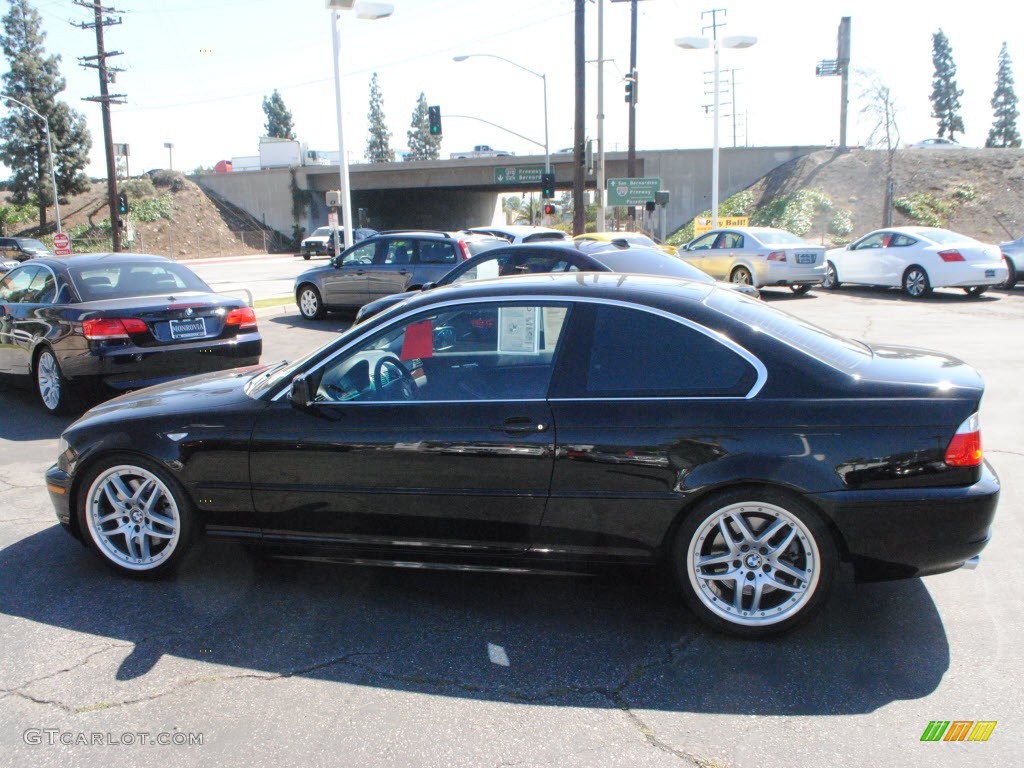 2004 3 Series 330i Coupe - Jet Black / Black photo #12