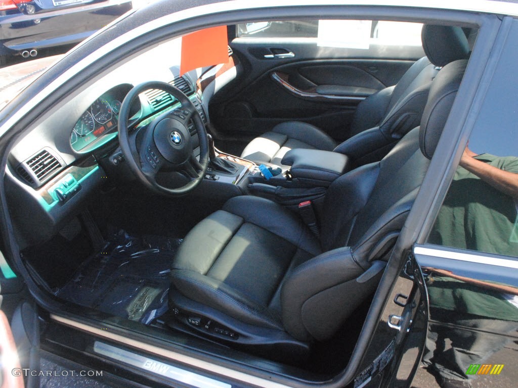 2004 3 Series 330i Coupe - Jet Black / Black photo #13