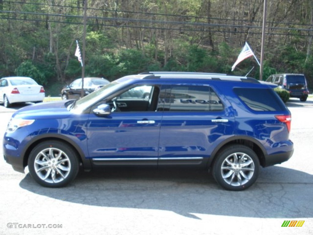 2013 Explorer Limited 4WD - Deep Impact Blue Metallic / Pecan/Charcoal Black photo #5