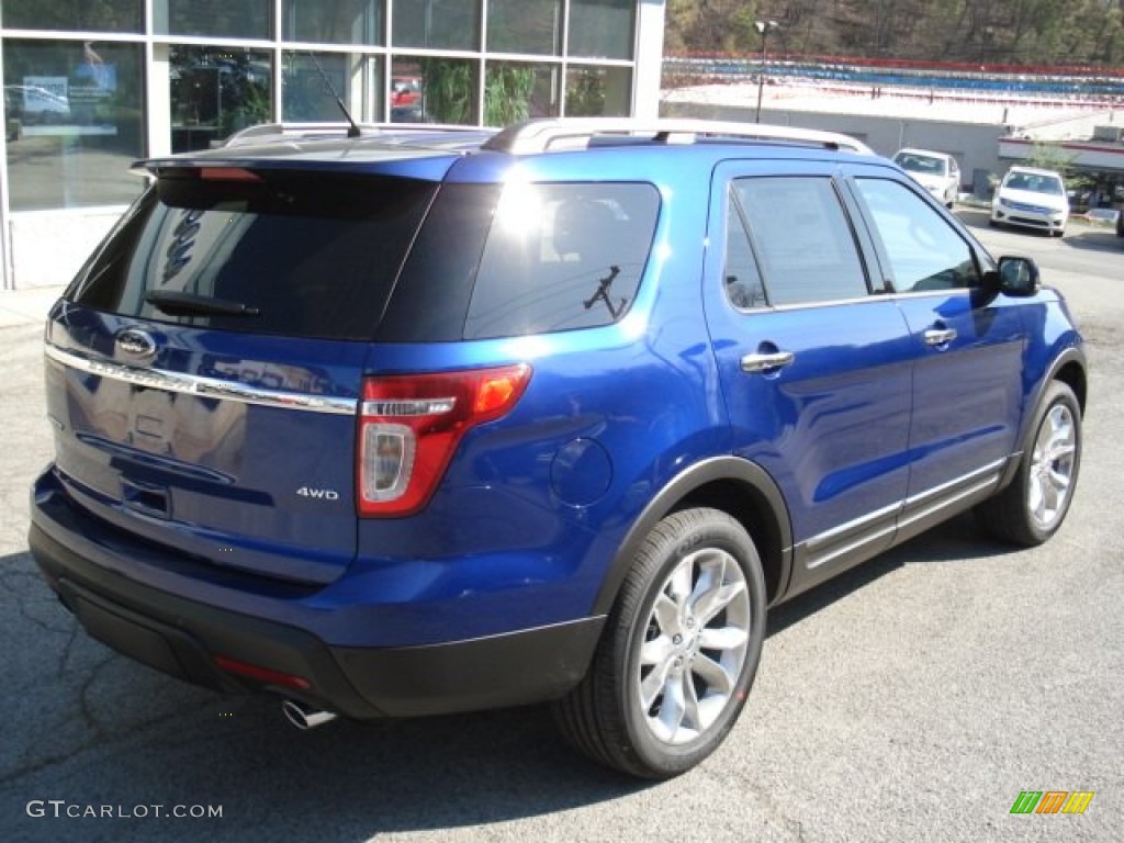 2013 Explorer Limited 4WD - Deep Impact Blue Metallic / Pecan/Charcoal Black photo #8