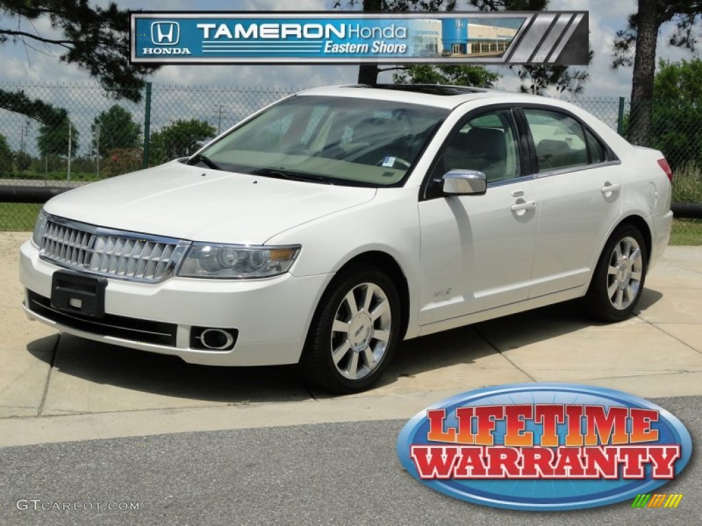 2008 MKZ Sedan - White Suede / Sand photo #1