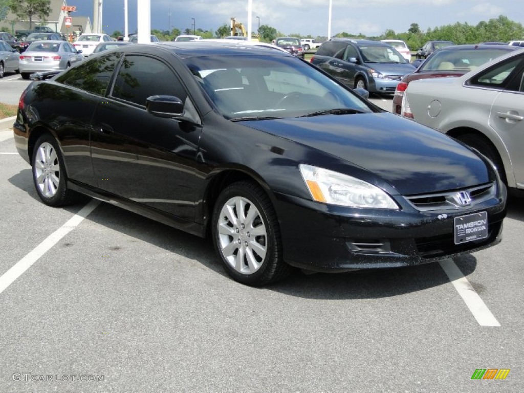 2006 Accord EX V6 Coupe - Nighthawk Black Pearl / Black photo #2