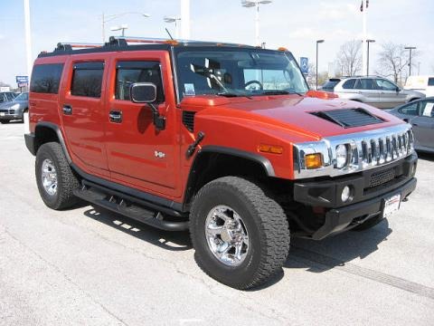 2003 H2 SUV - Sunset Orange Metallic / Black photo #3