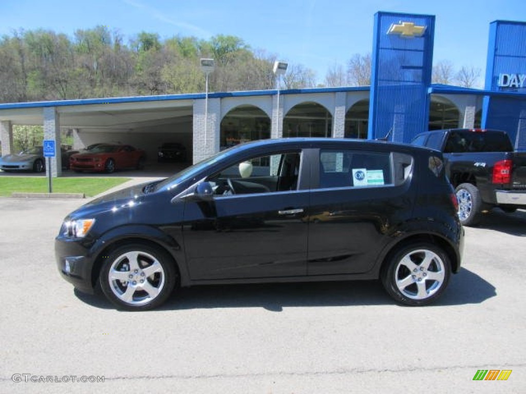 2012 Sonic LTZ Hatch - Black / Jet Black/Brick photo #2