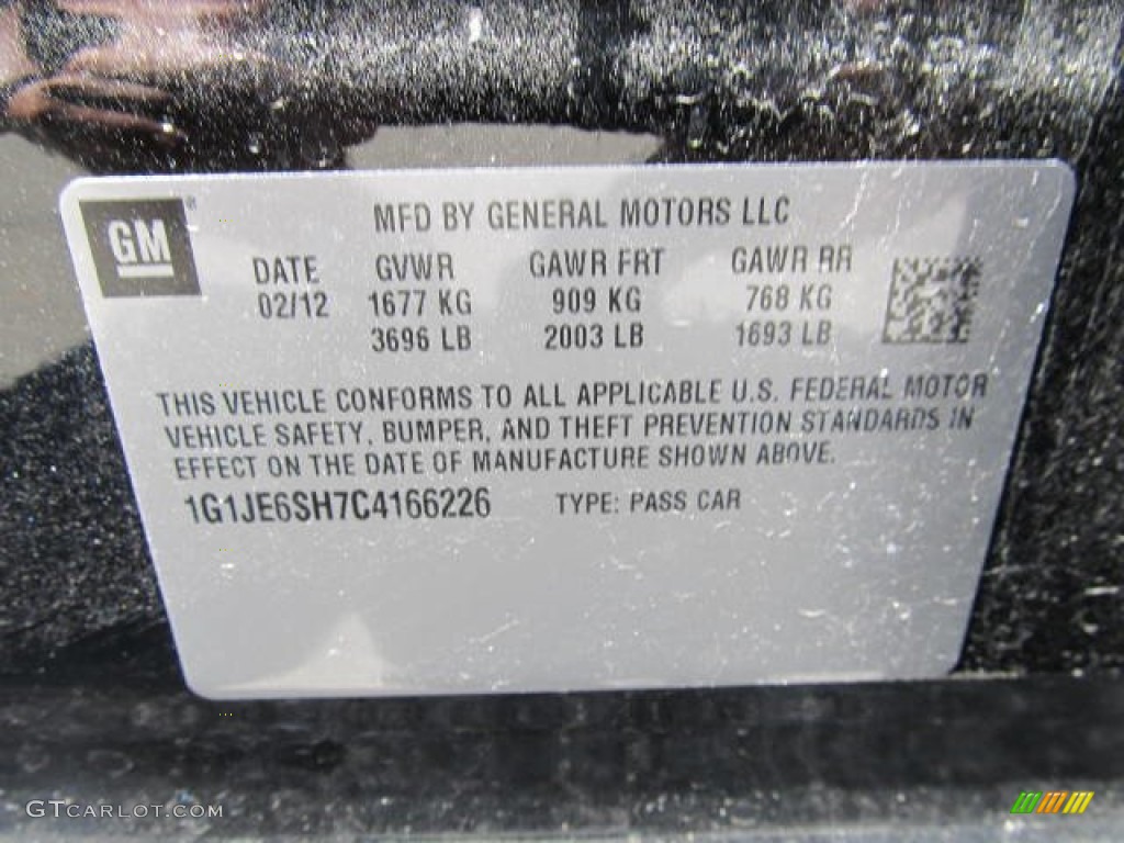 2012 Sonic LTZ Hatch - Black / Jet Black/Brick photo #14