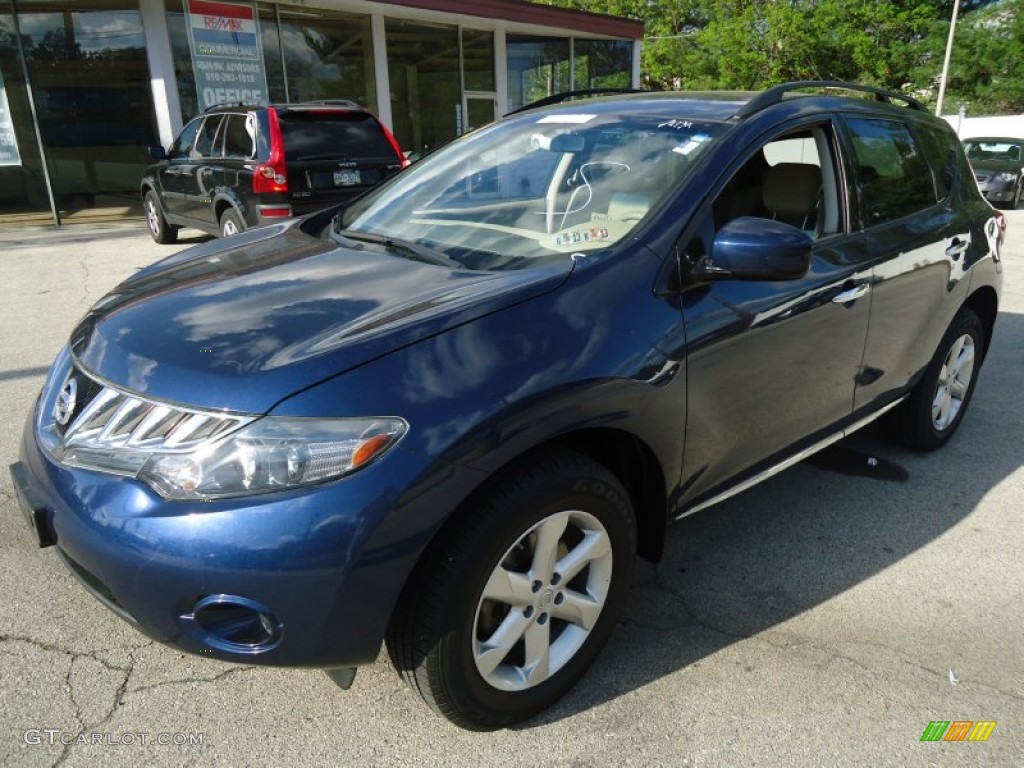 2009 Murano S AWD - Deep Sapphire Metallic / Beige photo #2